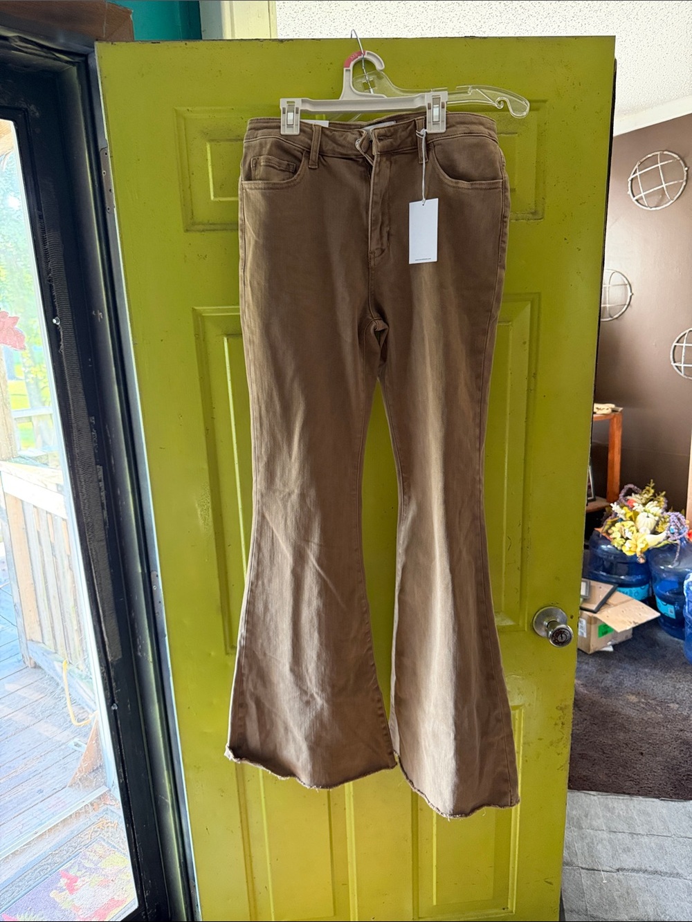 High-Rise Women’s Wide Leg Jeans in Brown